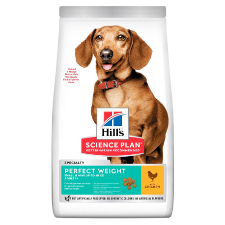 Hill's science plan canine adult perfect weight small & mini pollo