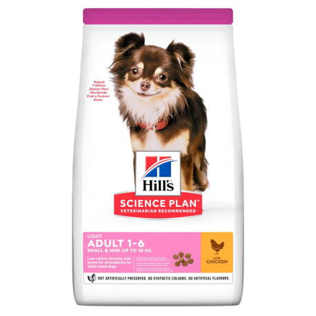 Hill's science plan canine adult light small & mini pollo