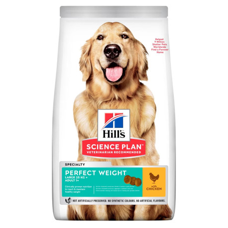 Hill's science plan canine adult large breed perfect weight pollo