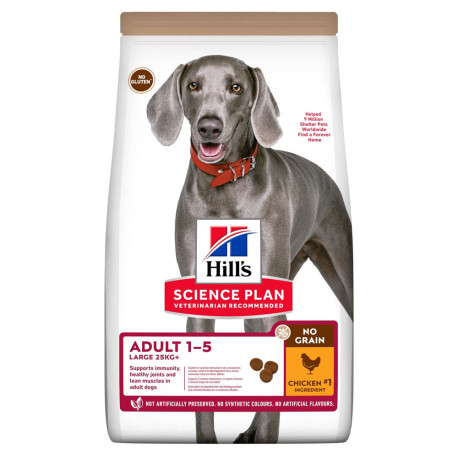 Hill's science plan canine adult large breed no grain pollo