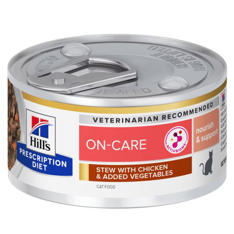 Hill's prescription diet feline on-care estofado con pollo y verduras (lata)