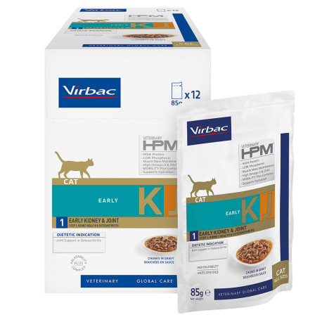 Virbac KJ1 Cat Early Kidney & Joint (Trozos en salsa) sobrecitos para gatos