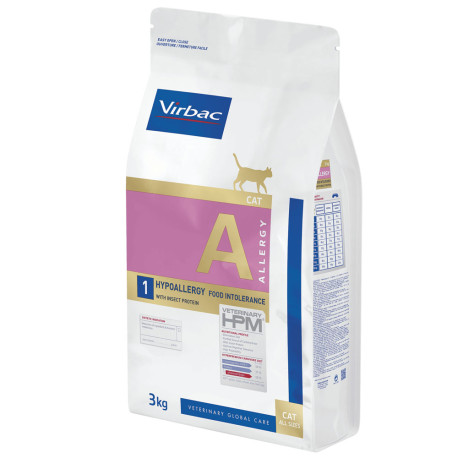 Virbac A1 Cat Allergy Hipoallergenic con proteína de insecto para gatos