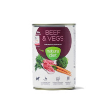 Natura diet lata beef & vegs (ternera y verduras) para perros