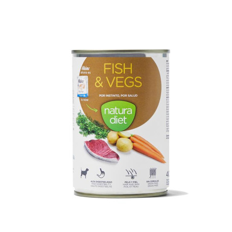 Natura diet lata fish & vegs (pescado y verduras) para perros