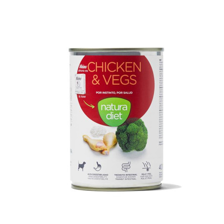 Natura diet lata chicken & vegs (pollo y verduras) para perros