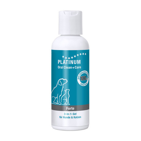 Platinum oral clean + care gel forte para sarro limpieza dental para perros