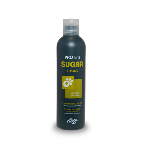 Nogga Sugar Mask mascarilla para perros con mantos largos y deshidratados en botella de 250ml