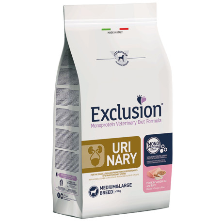 Exclusion urinary pork&sorghum and rice medium/l para perros