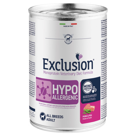 Exclusion Lata Hypo Pork & Pea para perros