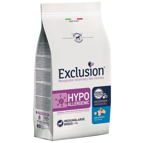 Exclusion Hypoallergenic Fish&Potato Medium/Large para perros