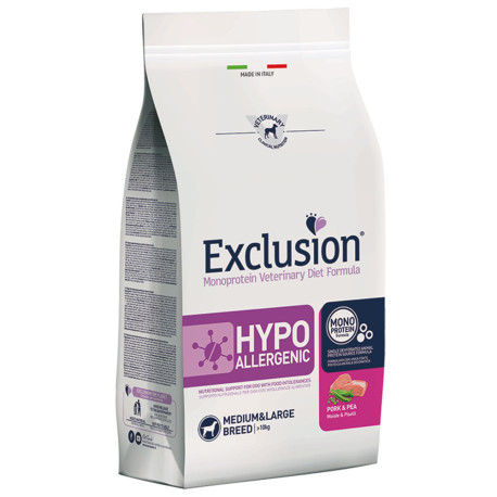 Exclusion hypo pork&pea medium para perros