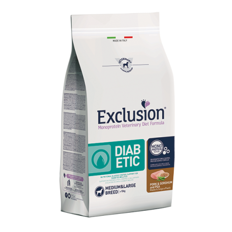 Exclusion Diabetic Pork&Sorghum Medium/Large para perros