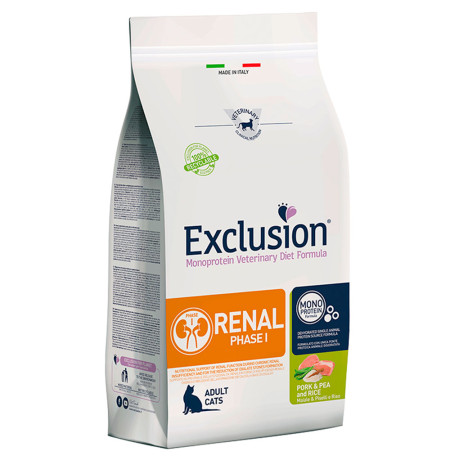 Exclusion Cat Renal Phase 1 Pork&Pea and rice para gatos