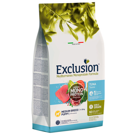 Exclusion puppy tuna medium para perros