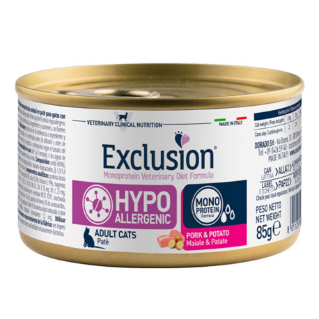 Exclusion cat lata hypo pork and potato para gatos