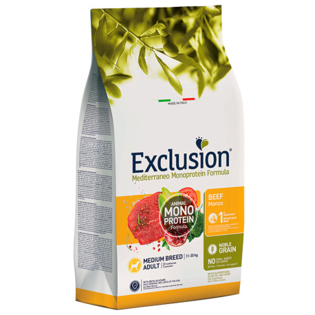 Exclusion adult beef medium para perros