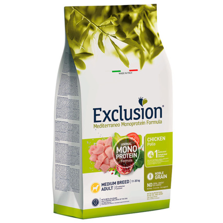 Exclusion adult chicken medium para perros