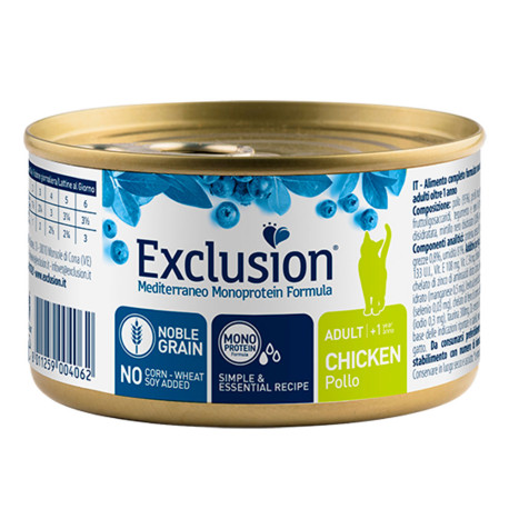 Exclusion cat lata adult chicken para gatos