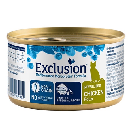 Exclusion cat lata sterilized chicken para gatos