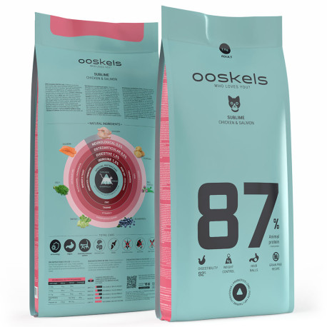 Ooskels 87 Cat Adult Chicken and Salmon Grain free sublime para gatos en formato de 2Kg Ooskels 87 Cat Adult Chicken and Salmon Grain free sublime para gatos en formato de 2Kg
