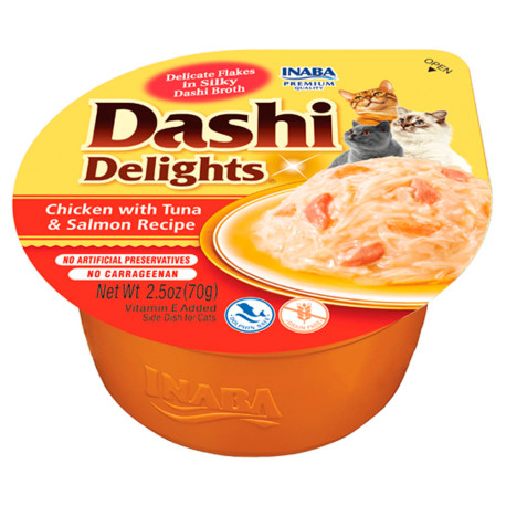 Tarrina Churu Dashi Delights Pollo, Atún y Salmón para gatos Tarrina Churu Dashi Delights Pollo, Atún y Salmón para gatos