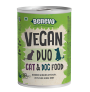 Nuevo diseño Latas Benevo alimento vegano dúo para perros y gatos