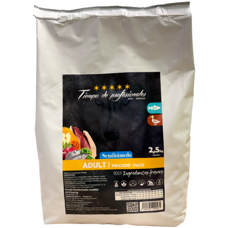 Tiempo de Profesionales Pescado y Pato (Semi-Húmedo Fish & Duck Grain Free) 2,5Kg Tiempo de Profesionales Pescado y Pato (Semi-Húmedo Fish & Duck Grain Free) 2,5Kg