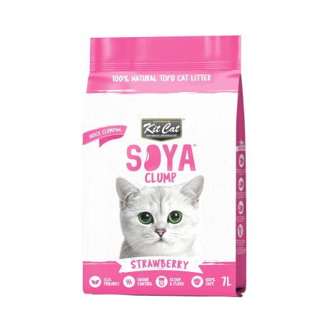 Kit Cat Arena Soja BIO Fresa SoyaClump para gatos Kit Cat Arena Soja BIO Fresa SoyaClump para gatos