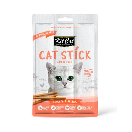 Kit Cat Stick Pollo,Salmón y Calabaza snack para gatos Kit Cat Stick Pollo,Salmón y Calabaza snack para gatos