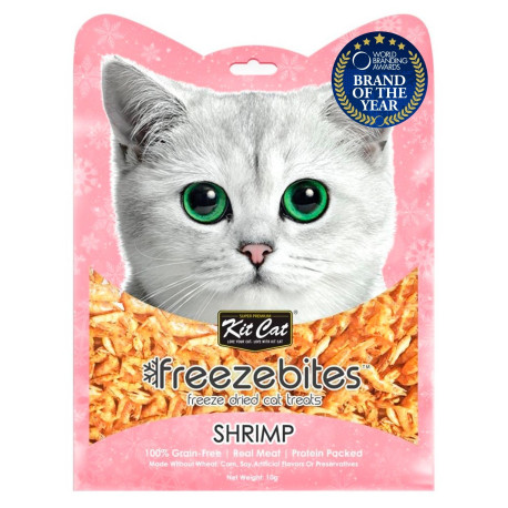 Kit Cat Stick FreezeBites Camarones Naturales Liofilizados snack para gatos Kit Cat Stick FreezeBites Camarones Naturales Liofilizados snack para gatos