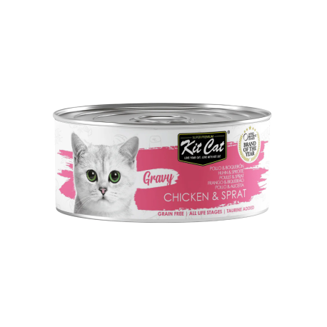Kit Cat Gravy Pollo con Boquerón en salsa latas para gatos Kit Cat Gravy Pollo con Boquerón en salsa latas para gatos