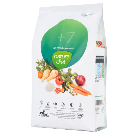 Saco de 3Kg Pienso Natura Diet +7 para perros mayores, ancianos o seniores Saco de 3Kg Pienso Natura Diet +7 para perros mayores, ancianos o seniores
