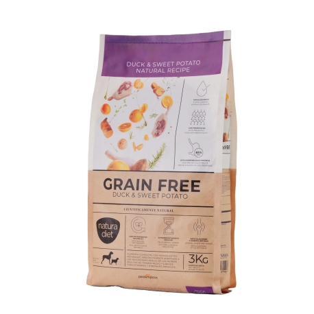 Natura Diet Grain Free Duck & Sweet Potato (Pato y Batatas) en saco de 3Kg Natura Diet Grain Free Duck & Sweet Potato (Pato y Batatas) en saco de 3Kg