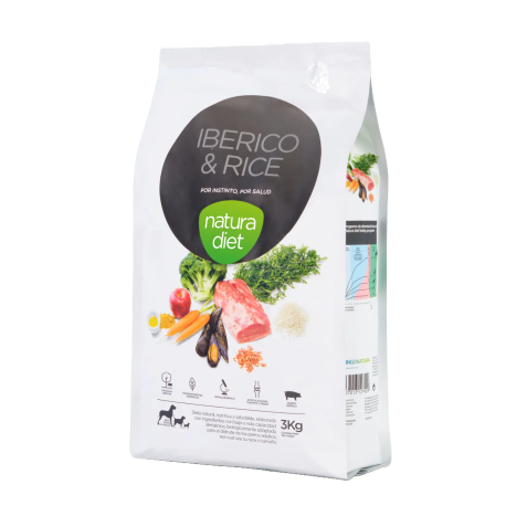 Pienso Natura diet ibérico & rice (cerdo ibérico & arroz) en saco de 3Kg Pienso Natura diet ibérico & rice (cerdo ibérico & arroz) en saco de 3Kg