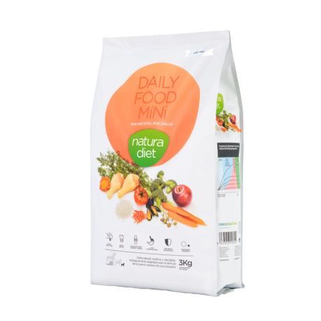 Pienso Natura Diet Daily Food Mini para perros adultos de raza pequeña en saco de 3Kg Pienso Natura Diet Daily Food Mini para perros adultos de raza pequeña en saco de 3Kg