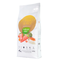 Saco pienso Natura Diet Fish & Rice (Salmón y Arroz) en 12Kg