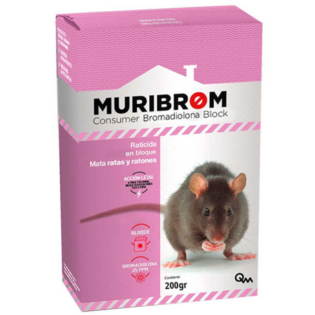 Muribrom Raticida Cebo contra ratas y ratones (Ambientes húmedos) Muribrom Raticida Cebo contra ratas y ratones (Ambientes húmedos)