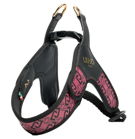 Liu·Jo Arnés Big monogram color Rosa/Animalier para perros grandes
