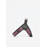 Vista de perfil de Liu·Jo Arnés Big monogram color Rosa/Animalier para perros grandes