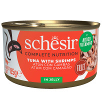Schesir Latas Atún con Gambas en gelatina para gatos