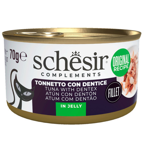 Schesir latas atún con dentón para gatos Schesir latas atún con dentón para gatos