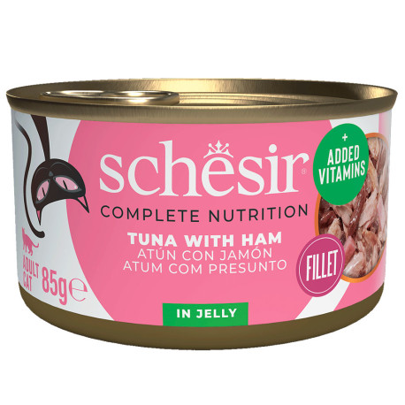 Nuevo diseño Schesir latas atún con jamón para gatos Nuevo diseño Schesir latas atún con jamón para gatos