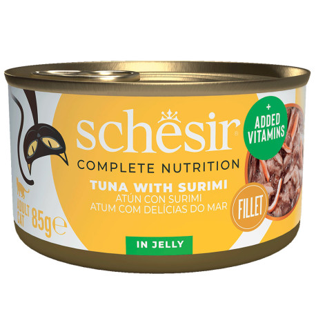 Nuevo diseño de Schesir latas atún con surimi para gatos Nuevo diseño de Schesir latas atún con surimi para gatos