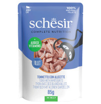 Schesir sobres Atún con Chanquete en gelatina para gatos