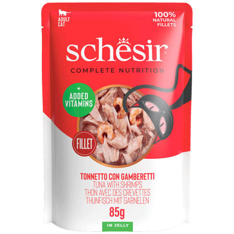 Schesir sobres atún con gambas para gatos Schesir sobres atún con gambas para gatos