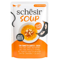 Schesir sobres Sopa Atún y Calabaza para gatos
