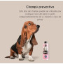 Explicación del tipo de mascota y raza que puede utilizar Petuxe Champú Preventivo para perros