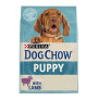 Dog chow puppy de cordero para cachorros vista frontal