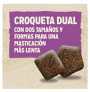 Tamaño y forma de los 2 tipos de croqueta del pienso Dog chow Mature Senior de pollo para perros